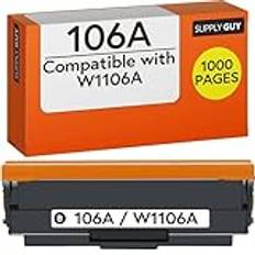 Supply Guy 106A W1106A Toner Black kompatibel med HP Laser 107A 107W 135A 135W 135WG 137FWG MFP 135A MFP 135W MFP 135WG MFP 137FWG Printer Multipack Laser Printer 107 135 Cartridges 1 tonerkassetter