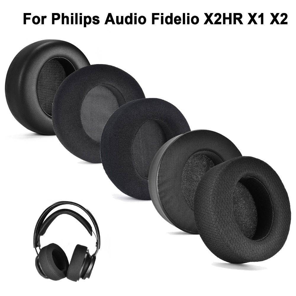 2 st Öronkuddar Öronkåpor Proteinläder Headset Öronkåpor för Philips Audio Fidelio X2HR X1 X2
