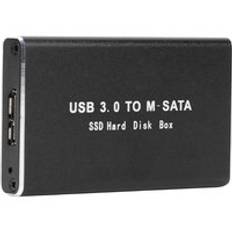 Vktech mini ssd hårddiskfodral usb 3.0 to msata adapter hårddiskhölje aluminiumlegering extern hårddiskfodral