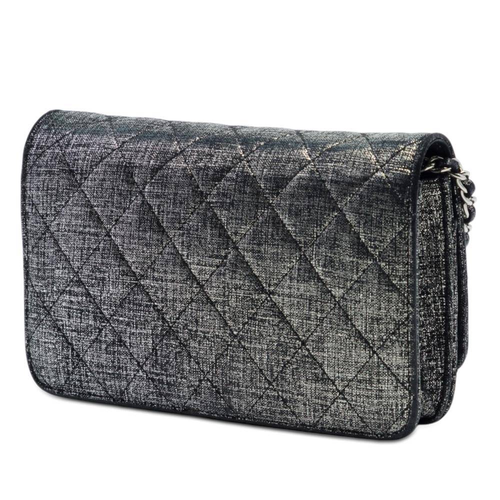 Chanel Vintage Chanel Flap Bag Stl. - Chanel Vintage Från Magasin - Grey (L 13cm x W 19cm x D 3.50cm)