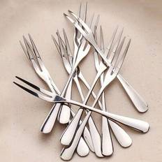 5/10/20/30/40 delar set med fruktgafflar i rostfritt stål, dessertgaffel, enkel fruktgaffel, modern kakgaffel, dekorativ salladsgaffel, återanvändbara - Silver (Multi-size)