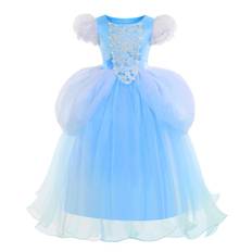 Halloween Barn Askepot Tutu Askungen Klänning Bomull Elsa Prinsesse Kjole 120cm CDQ