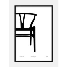 Y-stolen af Hans Wegner som plakat til stuen