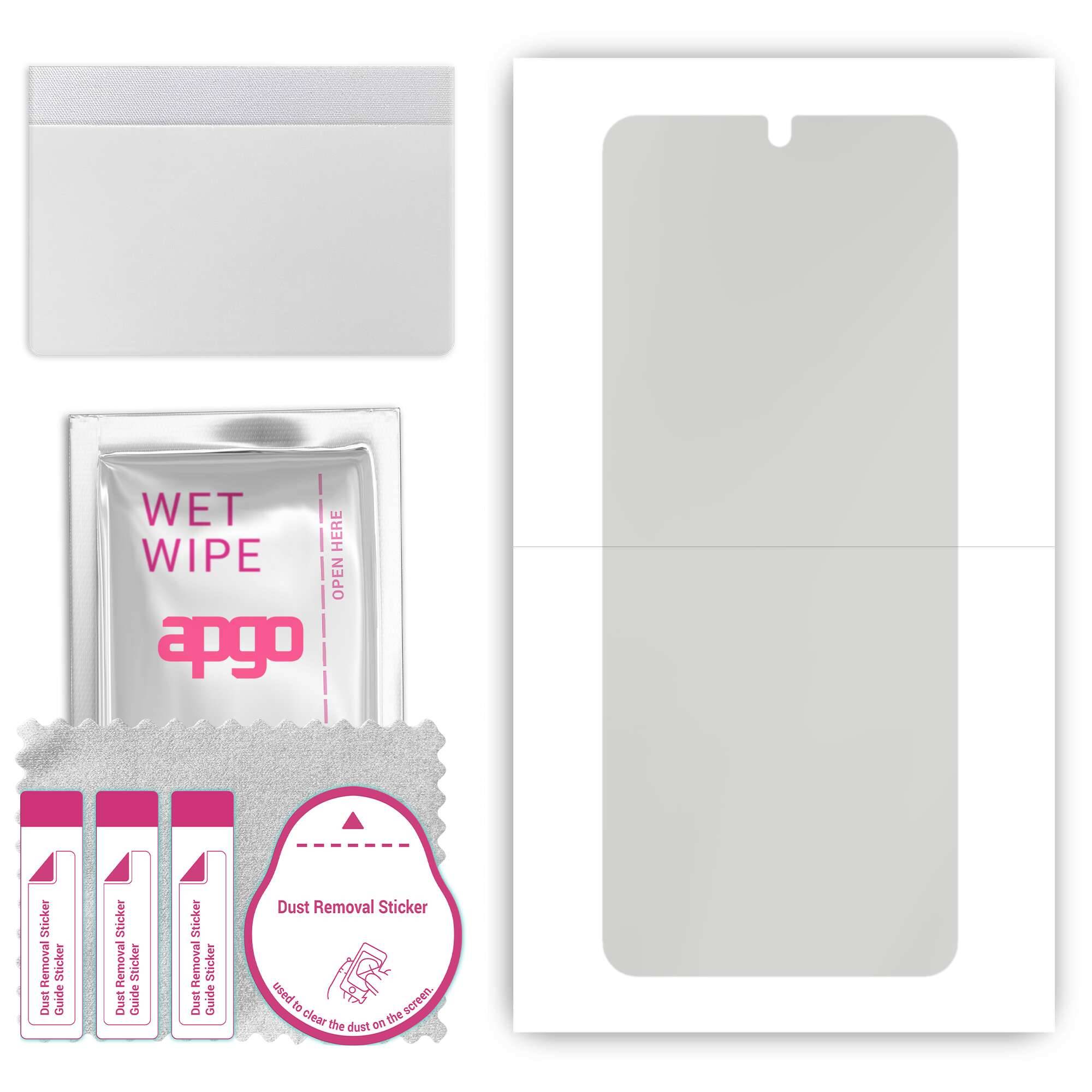 apgo Flip Fold Clear Hydrogel HD HQ FLEX - no bubbles on the fold , Screen Protector for Samsung Galaxy Z Flip 3, Hydrogel Film, Flexible, Soft TPU wi