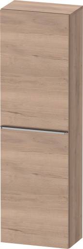 Duravit D-Neo højskab, 40x132 cm, venstre, marmoreret eg/stål