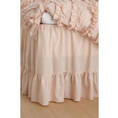 Ellos Home - Sengekappe Juliette Giant i vasket bomuld 52 cm - Rosa - 140X200