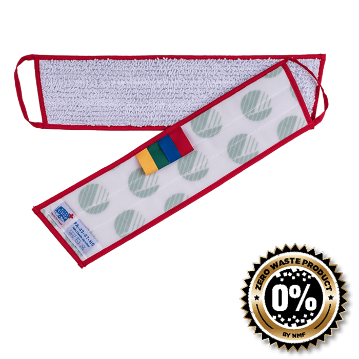 Microfibermoppe -  Mikro Vision Health Care - velcro, Industri 40cm Svanemærket Hvid