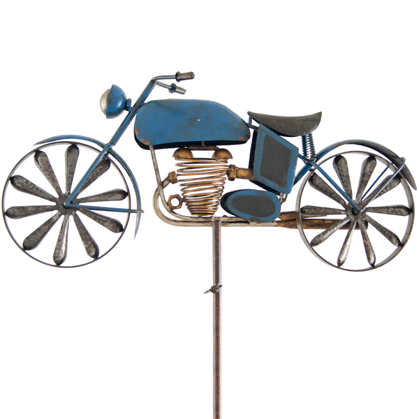 Blå Motorcyckel Vindspel / Vindsnurra / Windrat / Blue Motorcyckle Wind Wheel / Turbine