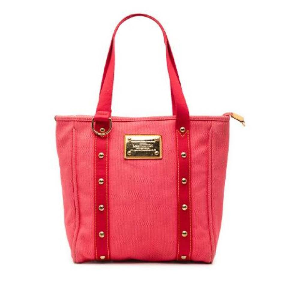 Louis Vuitton Vintage Pre-owned Antigua Cabas MM - Vintage - Dame - Lyserød - ONE SIZE - Uld