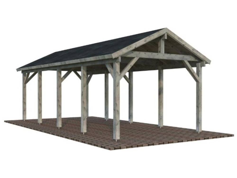 Carport, Robert, 23,1 m², grå
