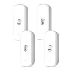 ZYWUOY Wifi Hygrometer Thermometer Sensor, 4Pcs för Tuya Intelligent Wifi Temperature and Humidity Detector Indoor Wireless Sensor