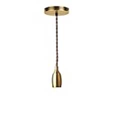 MYOBU Vintage rep hängande hängljus kit modern industriell lampa mässing brons e27 lampa hållare retro tak suspenderad 1m 2m Sladd Lamphållare (Size : 1M, Color : Brass not bulb)