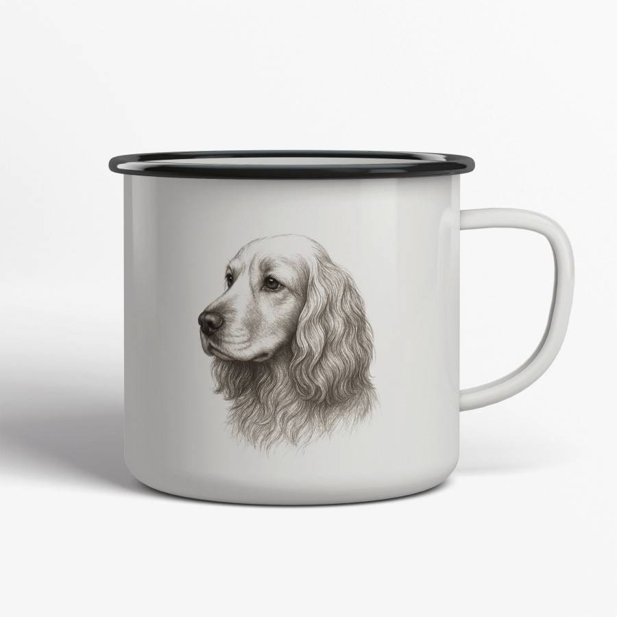 Cocker Spaniel Emaljmugg