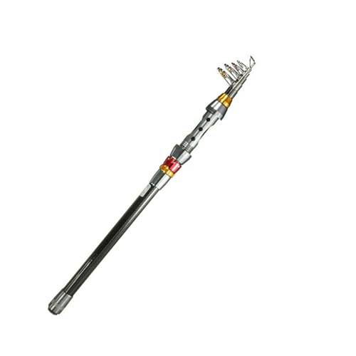 Teleskopiskt fiskespö, kolfiberfiskespö, ultralätta och ultrastyva för långa kast, inte lätta att brytas, lätta att bära med sig, lämpliga för resor och camping (2,1 m/7 ft)