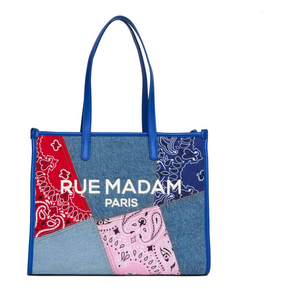 Rue Madam Paisley Shopping Bag - Tasker - Dame - Blå - ONE SIZE - Bomuld