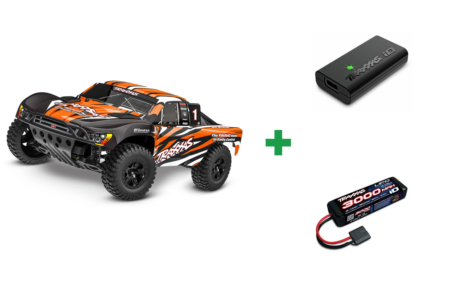 Slash 2WD 1/10 RTR TQ Blue-X EHD Clipless USB - With Battery/Charger - Orange-X / Kompletpakke – alt inkluderet og klar til brug