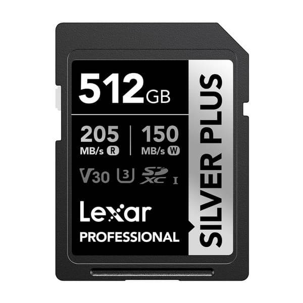 Lexar Professional Silver Plus SDXC 512 GB minneskort
