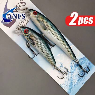 2 st färgglada sjunkande karpbeten – realistiskt designade konstbeten med livfulla mönster, lämpliga för fiske i sötvatten och saltvatten - Multifärgad (2 Mino-A,2 Mino-B,2 st Mino-C)