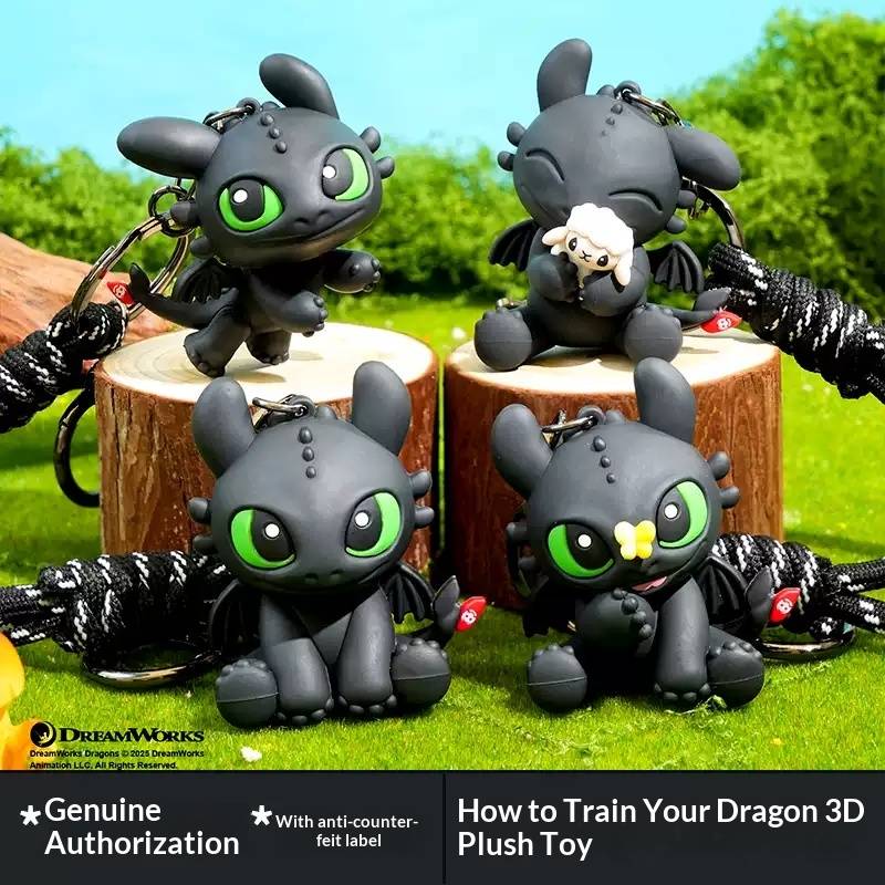 Authentic Dragon Taming Master Flying Toothless Boy Keychain New Bag Pendant Small Accessories Car Keychain