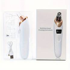 TEMU Electric Suction Levels, 5 Probe Tips, Usb Rechargeable Facial Pore Cleaner, Vacuum Care For Pimple And Removal, ≤36v Operating Voltage, Rechargeable Lithium Polymer Battery