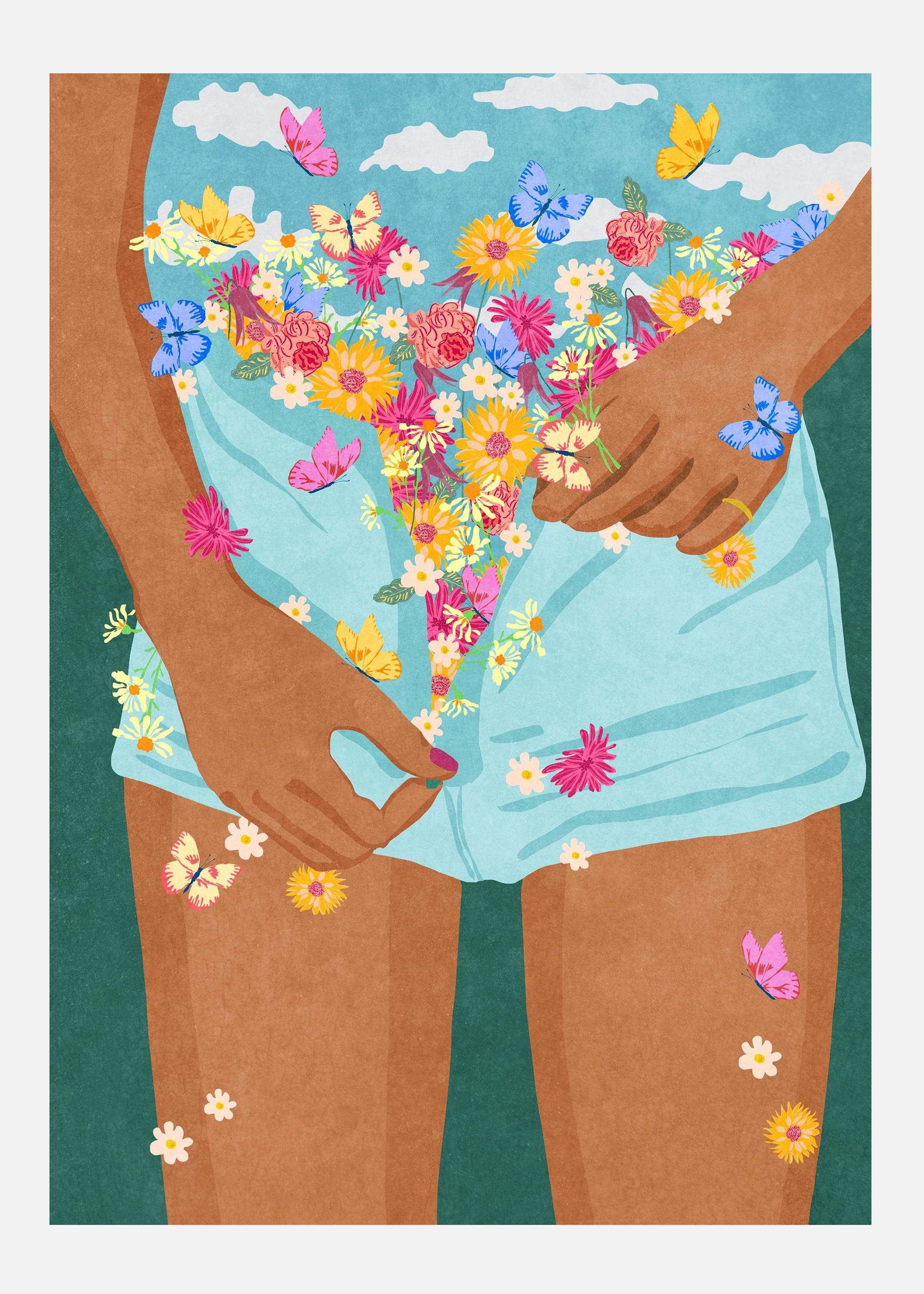 Flower Mood Canvastavla (50x70 cm)