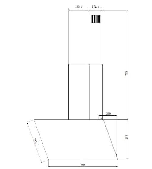 Jgnordic PE341-60SR Vägghängd Köksfläkt