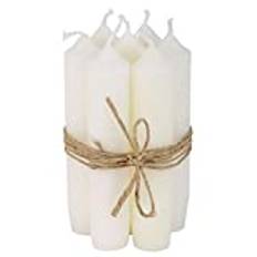 IB Laursen - Taper candles short candles – white – brinntid: 4,5 timmar – set med 6