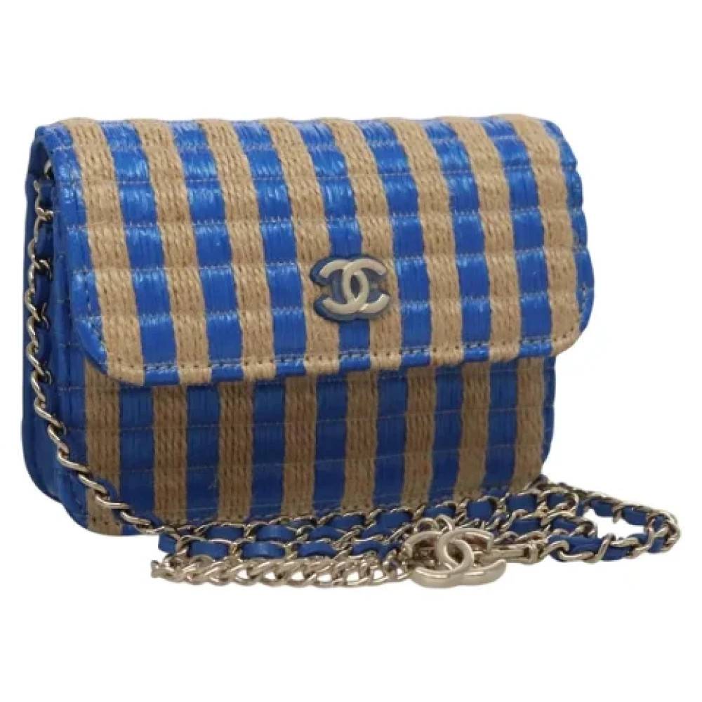 Chanel Vintage Pre-owned Canvas chanel-tasker - Vintage - Dame - Blå - ONE SIZE - Uld