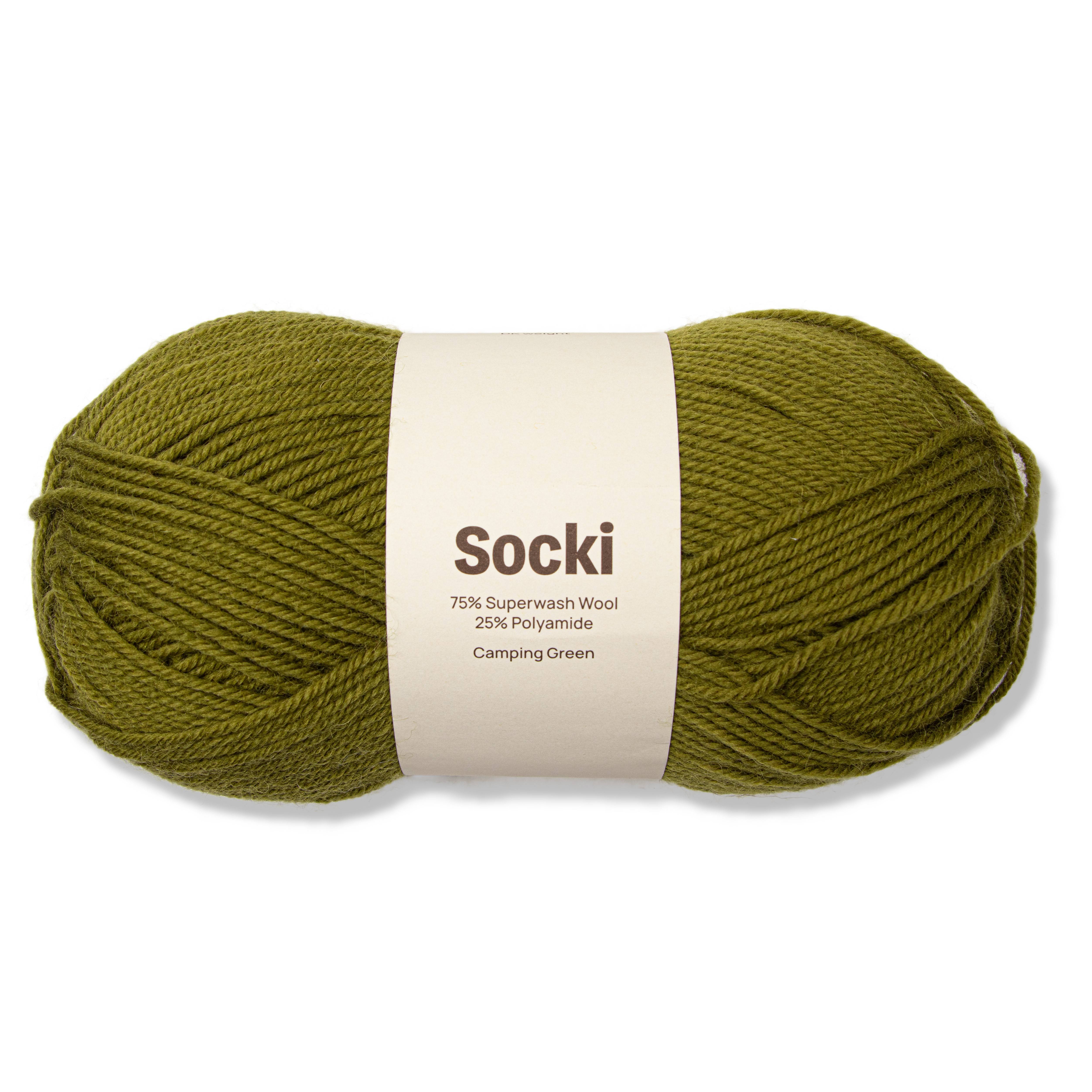 Socki Garn Enfärgade Ullmix 100 g Camping Green A745 Adlibris