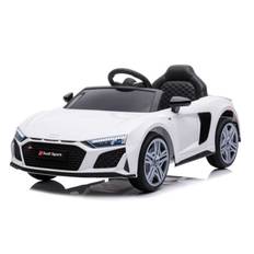 Audi R8 Sport Elektrisk Børnebil - Elegant Hvid, 2x45W Motor, 12V Batteri, Forældrefjernbetjening