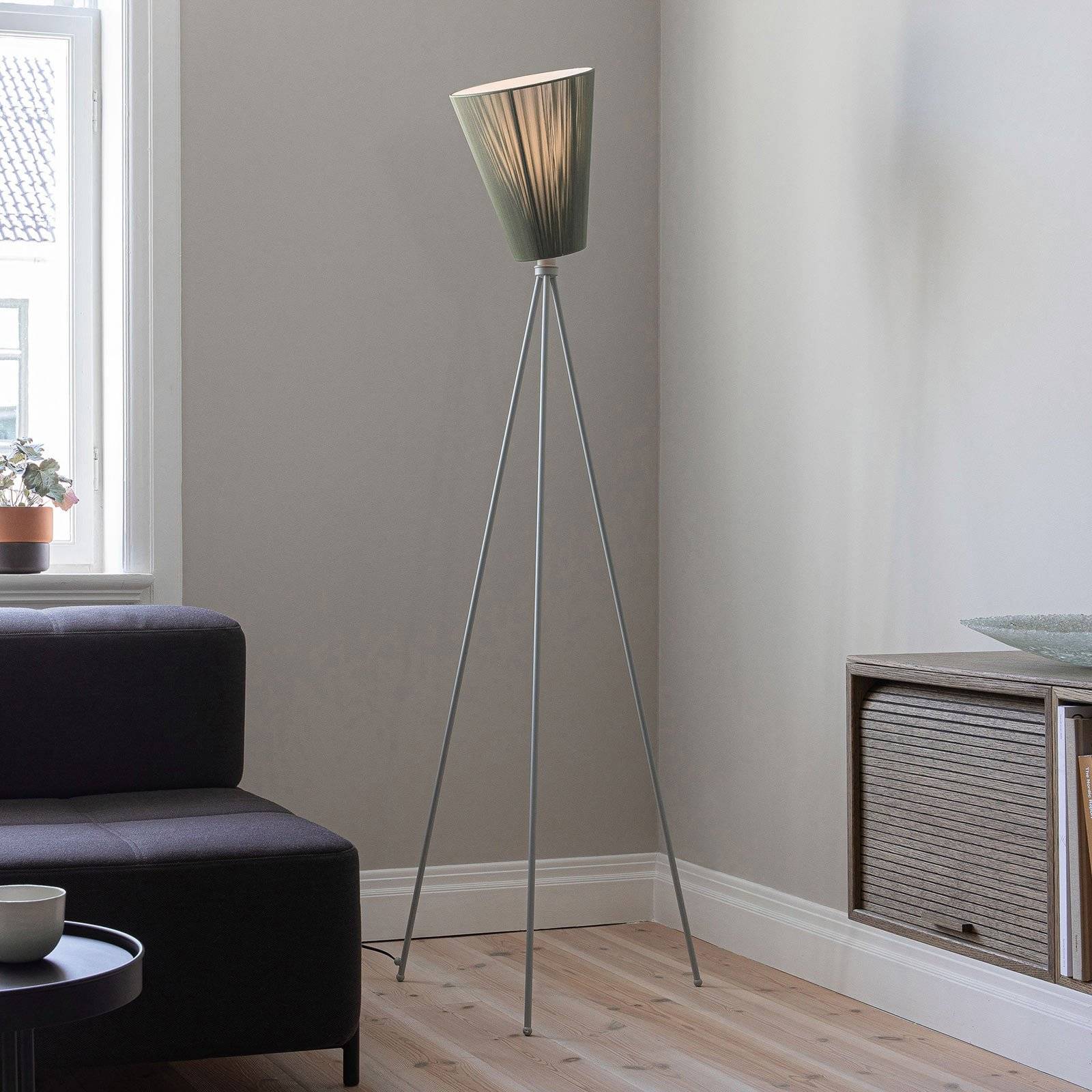 Gulvlampe Northern, Oslo Wood, dæmpbar, Grøn, Stue, Stof / tekstil