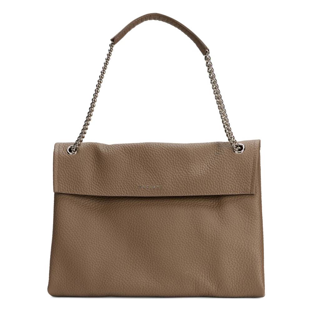 Orciani Venus Soft Midi Skuldertaske - Tasker - Dame - Brun - ONE SIZE - Uld