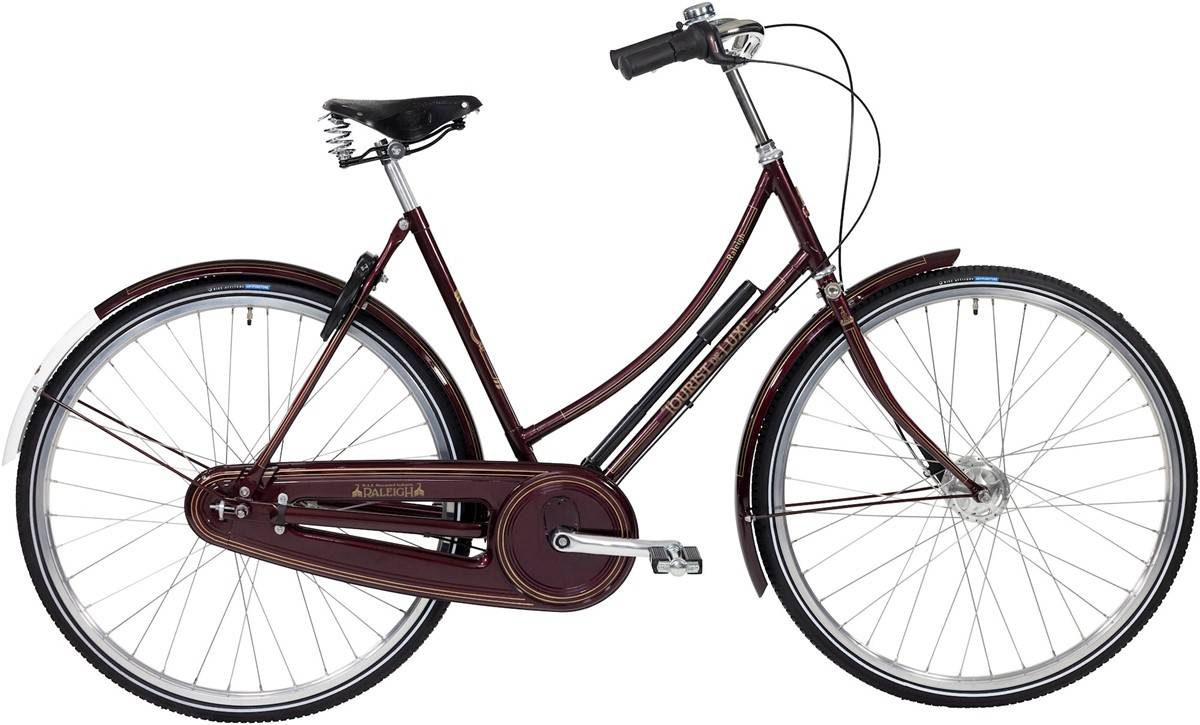 Raleigh Tourist de Luxe Dame 7g Shimano Nexus fodbremse blank metallic rød