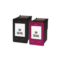 Rabatpakke - HP 304XL 1 x sort 1 x farve Kompatibel HP 304XL - 28ml