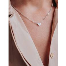 Annika Gustavsson Halsband Knappkorall Medium Korall Silver