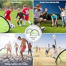 JaHaNa Sports Goal Post Large PRO Pop Up Soccer Goal - Two Portable Soccer Goals with Carry Bag | Long Lasting Durable Frame | Quick Setup Easy Folding Storage