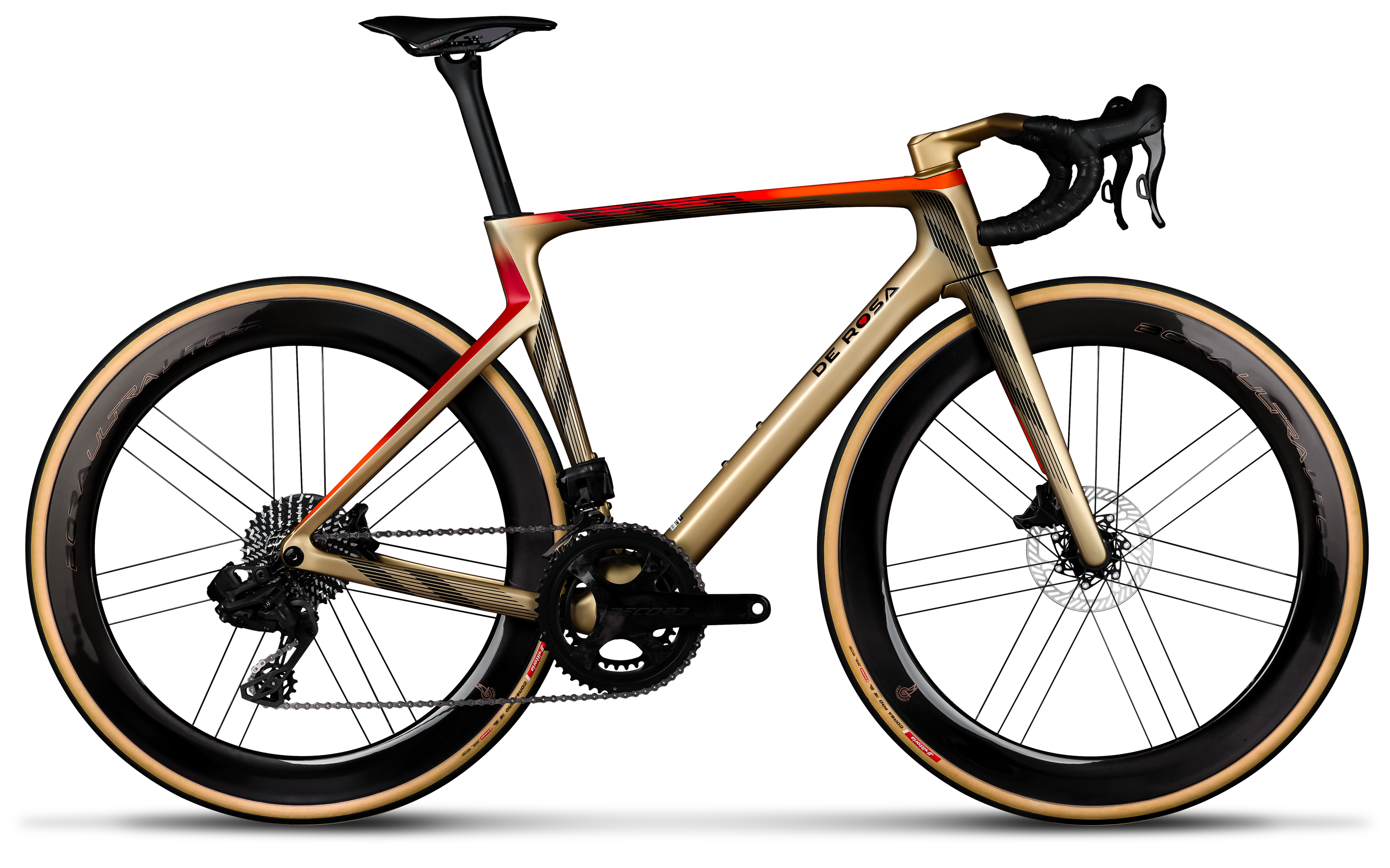 De Rosa Merak | Sram Force E1 + Powermeter | Fulcrum Soniq - Dynamic Gold / XL (57.5)