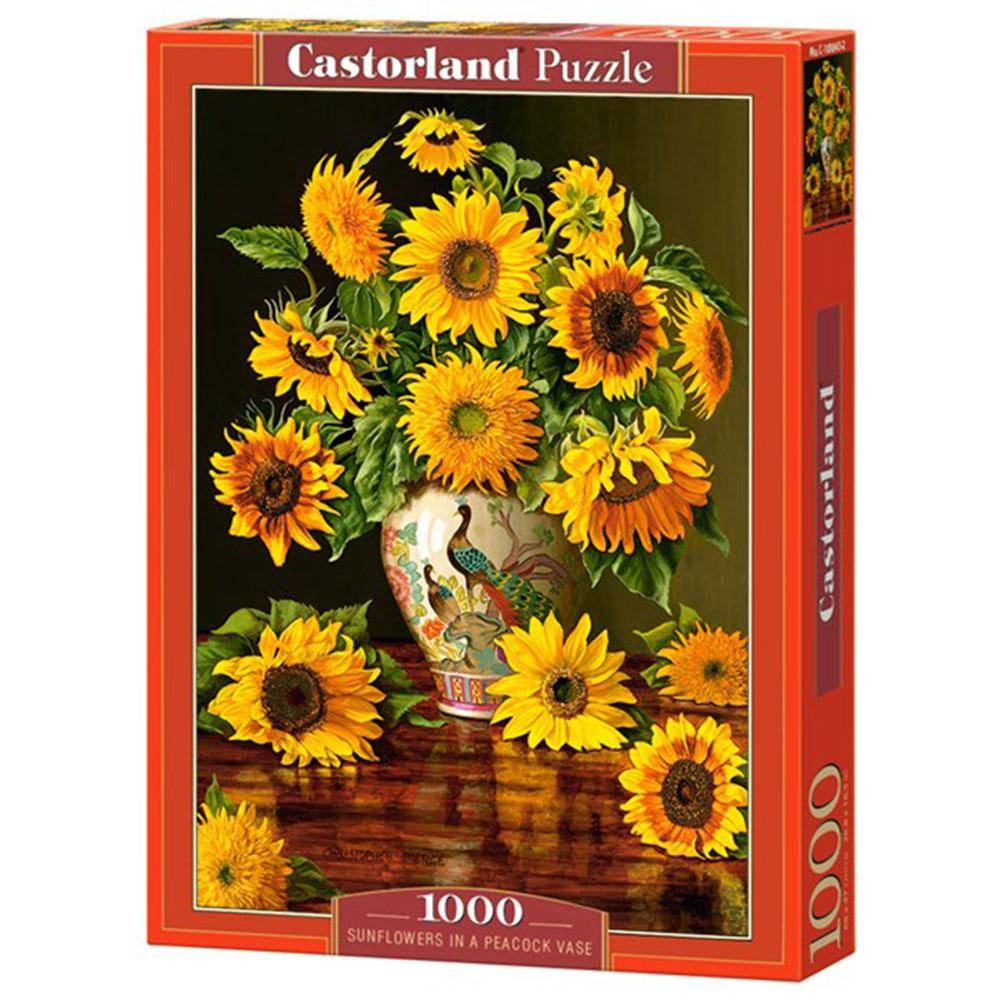 Castorland Sunflowers in a Peacock Vase Pussel 1000st