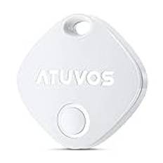 ATUVOS nyckelfinnare Key Finder Bluetooth, Smart Air Tracker Tag Kompetible med App Hitta, Objektsökare Bluetooth för Bagage, Plånböcker (iOS NUR), upp till 120 m Räckvidd, IP67 Vattentät, Vit 1 Pack