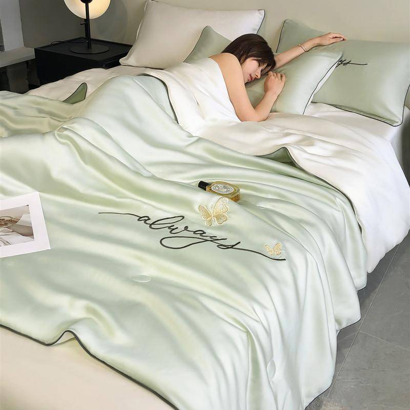 Home Bedding Quilt New Ice Cool Summer Bedding Set 1/Four Piece Twin Full Size Oversized Duvet Sheet Pillow Case 150x200cm 1pc