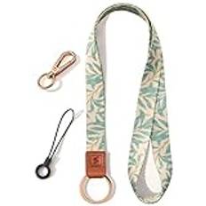 SENLLY halsrem för nycklar, original mönsterdesign ID-bricka och nyckelringshållare, 210-william Morris, Neck Lanyard