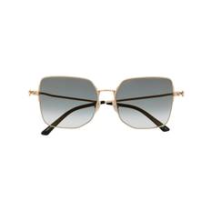 Jimmy Choo Eyewear - Trisha fyrkantiga solglasögon - dam - acetat/metall - 58 - Svart