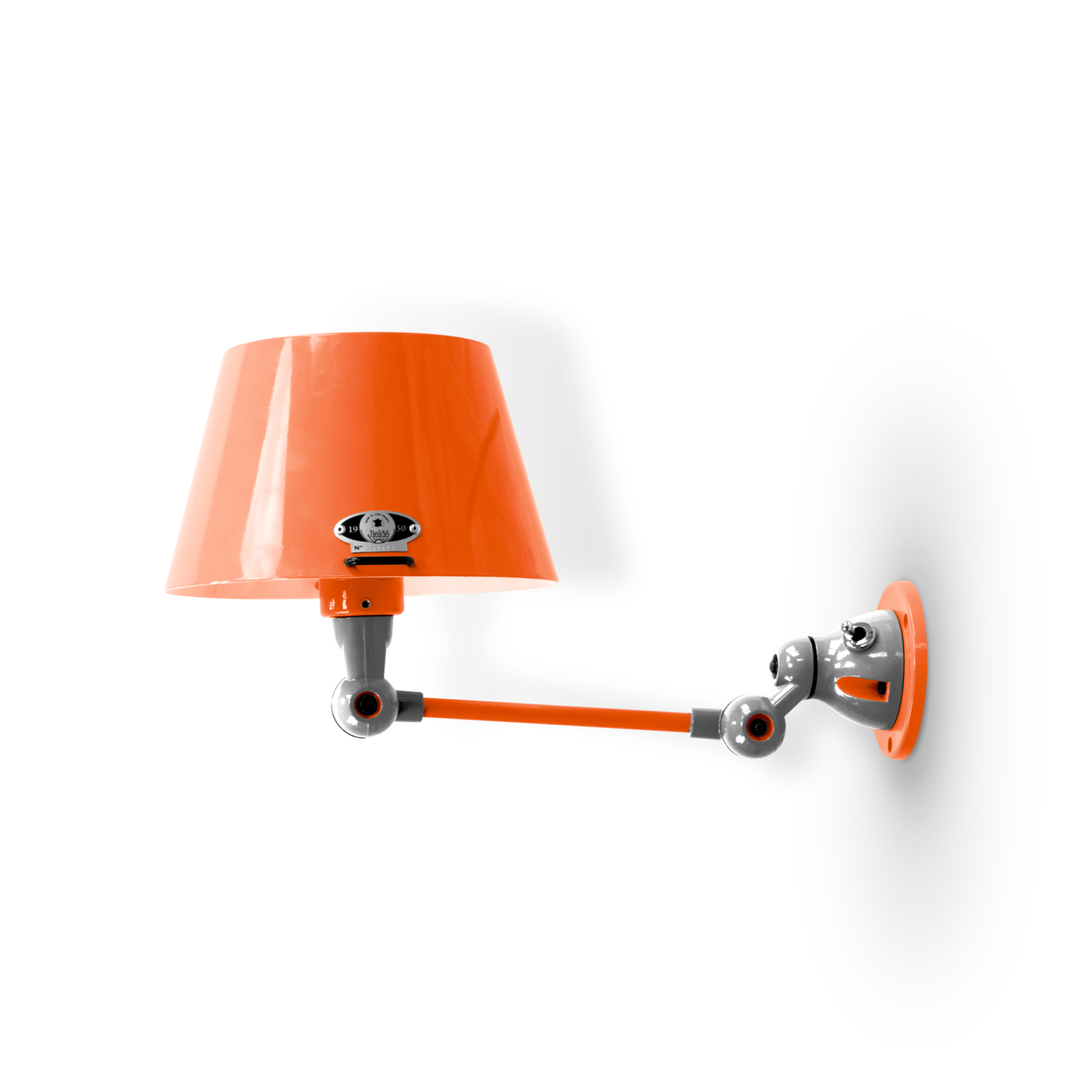 Aicler AID701 væglampe fra Jieldé - Orange / Poleret/blank