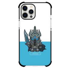 World Of Warcraft Lich King Phone Case For iPhone Samsung Galaxy Pixel OnePlus Vivo Xiaomi Asus Sony Motorola Nokia - Lich King Chibi Art On Blue And White Background