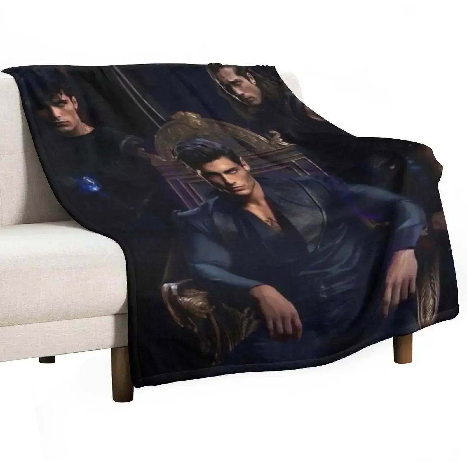 ACOTAR - Rhysand, Cassian & Azriel Konstfilt tung att sova i Flanell Vackra Rutor Flyttfiltar