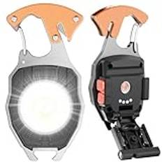 SEANCHEER Mini LED-ficklampa nyckelring, liten ficklampa uppladdningsbar 1 000 lumen, 7 lägen arbet, multifunktionella campingprylar för utomhus, camping och strömavbrott.