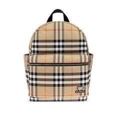 Burberry Kids - stor rutig ryggsäck - barn - återvunnen polyamid - One Size - Neutral