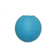 Blå lampskärm av rispapper, 25 cm