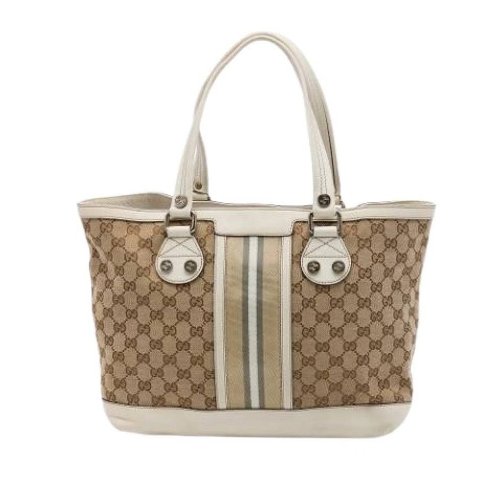Gucci Vintage Pre-owned Sunset Tote - Vintage - Dame - Beige - ONE SIZE - Læder