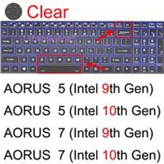 Aero tangentbordsfodral för gigabyte aorus 5 7 15g 15p 17g 17x aero 15 17 hdr 15w 15x g5 g7 a7 gaming protector skin case laptop - Klar aorus 5 7
